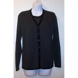 SAG HARBOR‎ Women's Mock Sweater Set Small Black